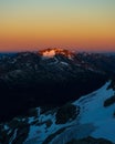 Lovely view of Train Glacier at Sunset in Pemberton, British Columbia, Canada Royalty Free Stock Photo