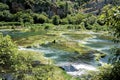 Rapids near the Roski Waterfalls, , national park KRKA, Croatia Royalty Free Stock Photo