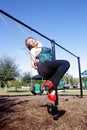 Lovely, Voluptuous Brunette on a Swing (8)