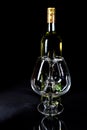 Wine bottle and glass XIII Royalty Free Stock Photo