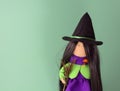 Lovely witch on halloween