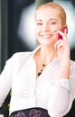 Lovely woman with cell phone Royalty Free Stock Photo