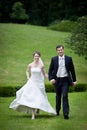 Lovely young wedding couple
