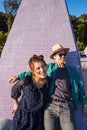 The lover at Methanidonnoppha stupa in Inthanon national park Royalty Free Stock Photo