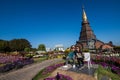 The lover at Methanidonnoppha stupa in Inthanon national park Royalty Free Stock Photo