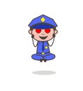 Lover Officer with Heart-Eyes Vector