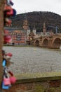 Lover padlocks in romantic Heidelberg