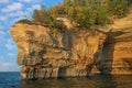 Lover`s Leap Arch Pictured Rocks Royalty Free Stock Photo