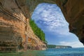 Lover`s Leap Arch Pictured Rocks Royalty Free Stock Photo