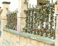 Lover`s padlocks on a gate in Prague, Bohemian Region, Czech Republic Royalty Free Stock Photo