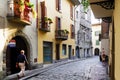 LOVERE, ITALY, 22 OCTOBER, 2018: Street scene in Lovere