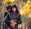 Lovers during autumn Royalty Free Stock Photo