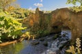 Lovers Bridge over River Avill, Dunster Castle, Somerset, England Royalty Free Stock Photo