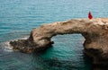 Lovers Bridge, Sea caves Ayia Napa Cyprus Royalty Free Stock Photo