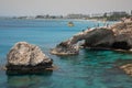 Lovers Bridge, Sea caves Ayia Napa Cyprus Royalty Free Stock Photo