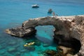 Lovers Bridge, Sea caves Ayia Napa Cyprus Royalty Free Stock Photo