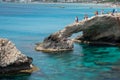 Lovers Bridge, Sea caves Ayia Napa Cyprus Royalty Free Stock Photo