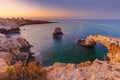 Lovers bridge at sunrise in Ayia Napa Cyprus Royalty Free Stock Photo