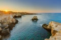 Lovers bridge at sunrise in Ayia Napa Cyprus Royalty Free Stock Photo