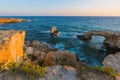 Lovers bridge at sunset in Ayia Napa - Cyprus Royalty Free Stock Photo