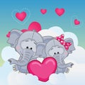 Lovers Elephans Royalty Free Stock Photo