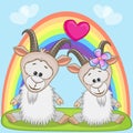 Lovers Goats Royalty Free Stock Photo