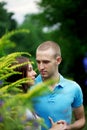 Lovers in the park on a date Royalty Free Stock Photo