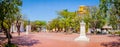 Lovers' Park in downtown Santa Marta, caribbean Royalty Free Stock Photo