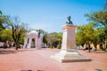 Lovers' Park in downtown Santa Marta, caribbean Royalty Free Stock Photo