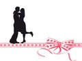 Lovers on the ribbon Royalty Free Stock Photo