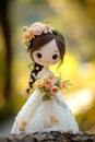 lovestruck bride felt doll