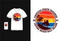 Lovina beach Bali island t shirt design silhouette retro vintage style