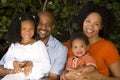 Loving African American parents and their children. Royalty Free Stock Photo