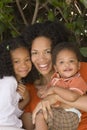 Loving African American parents and their children. Royalty Free Stock Photo