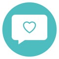 Loving chat, chat bubble Isolated Vector Icon which can be easily modified or edited Royalty Free Stock Photo