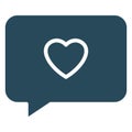 Loving chat, chat bubble Isolated Vector Icon which can be easily modified or edited Royalty Free Stock Photo