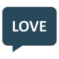 Loving chat, chat bubble Isolated Vector Icon which can be easily modified or edited Royalty Free Stock Photo