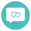 Loving chat, chat bubble Isolated Vector Icon which can be easily modified or edited Royalty Free Stock Photo