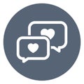 Loving chat, chat bubble Isolated Vector Icon which can be easily modified or edited Royalty Free Stock Photo