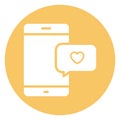 Loving chat, chat bubble Isolated Vector Icon which can be easily modified or edited Royalty Free Stock Photo