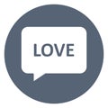 Loving chat, chat bubble Isolated Vector Icon which can be easily modified or edited Royalty Free Stock Photo