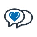 Loving chat Isolated Vector icon that can be easily modified or edited Royalty Free Stock Photo