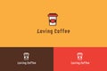 Loving Coffee Logo Illustration