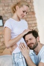 Loving couple expecting a baby