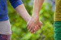 Loving couple holding hands Royalty Free Stock Photo