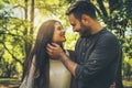 Loving couple in nature. Portrait. Royalty Free Stock Photo