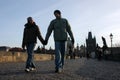 Loving couple in Prague Royalty Free Stock Photo