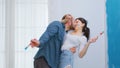 Loving couple renovation home Royalty Free Stock Photo