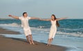 Loving couple on seaside Royalty Free Stock Photo