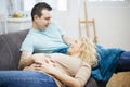 Loving couple wait for baby Royalty Free Stock Photo